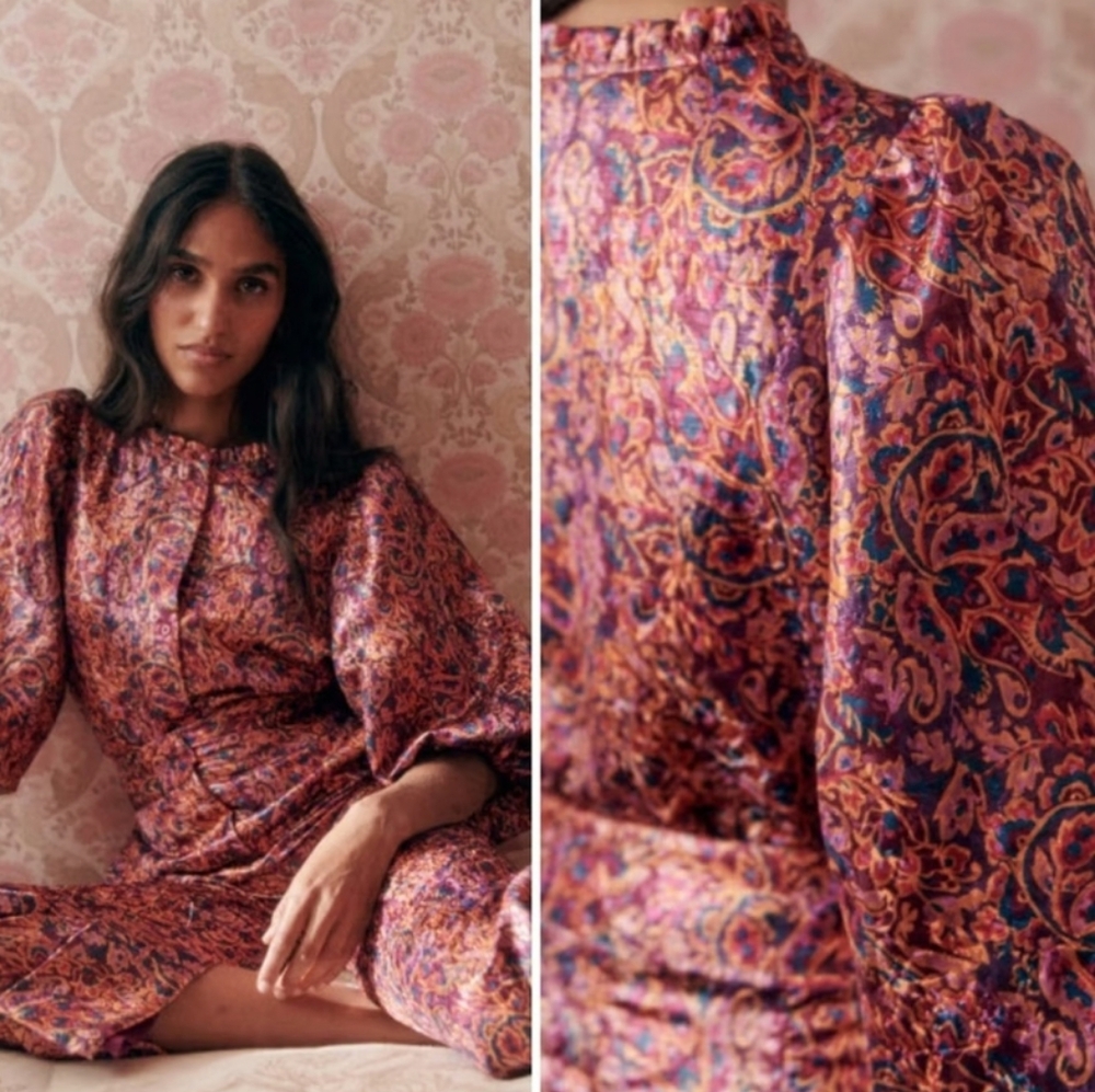 Sezane Anton Paisley Blouse In Tahoma